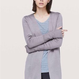 Lululemon City Street Cardigan in Mystique / Heathered Mystique (grey purple)